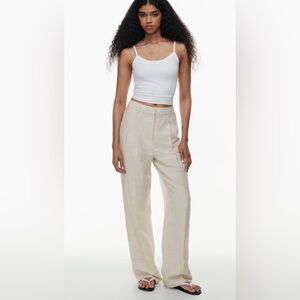 Aritzia The Effortless Pant in Natural Ecru